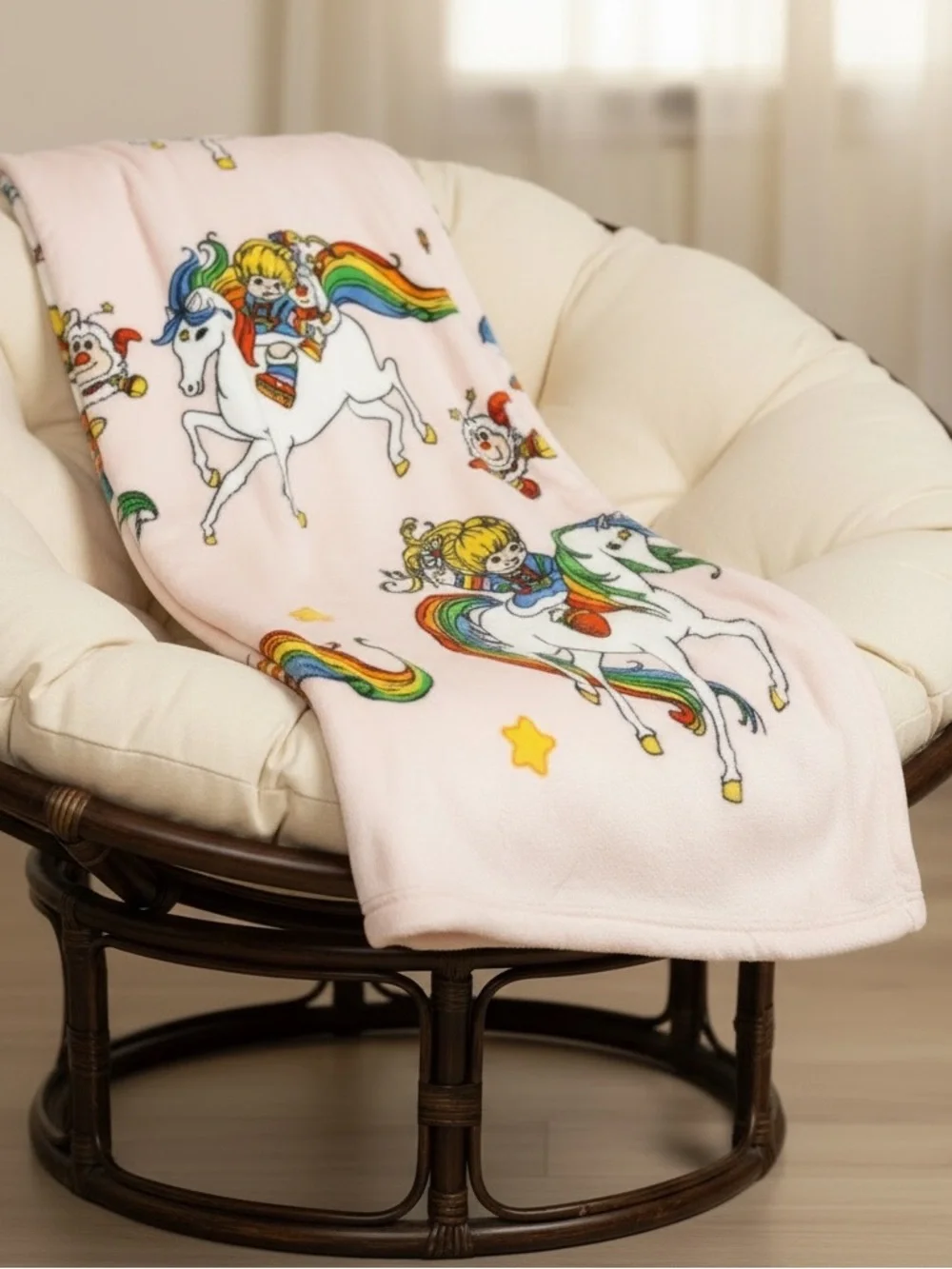 Rainbow Brite NWT! Plush Throw - 50” x 60”